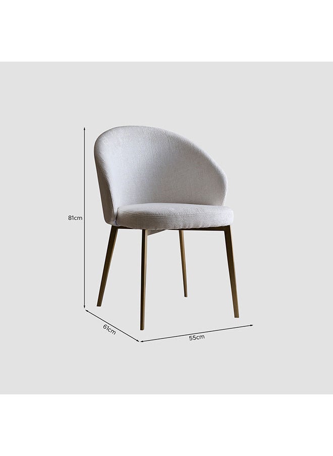 AL HUZAIFA FURNITURE - Kelly, Dining Chair, Upholstered With Metal Legs - Image 1