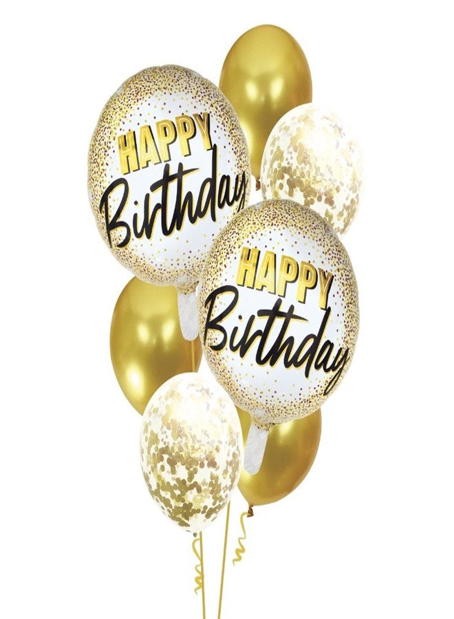 PLAP Happy Birthday Party Set Golden Happy Birthday Party Decorations - Image 2