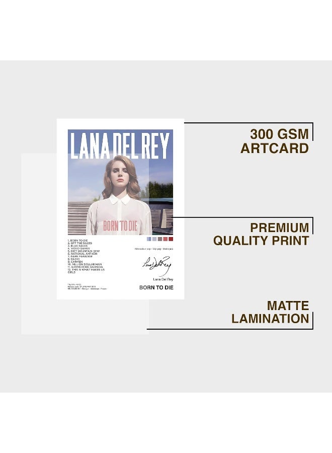 CodersParadise Coder Paradise Lana Del Rey Wall Poster Frames | 8x12 inch (A4 Size) | Hanging Wall Artwork Frames For Home Bedroom, Living Room and Walls Aesthetics | Framed Artworks - Image 4