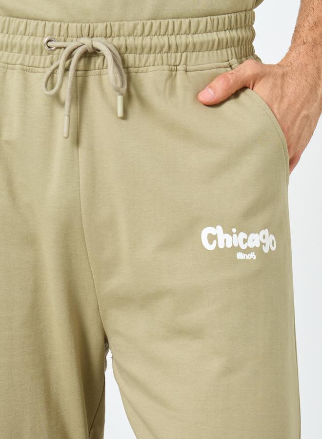 Styli Chicago Print Oversized T-Shirt and Joggers Co-ords - Image 5
