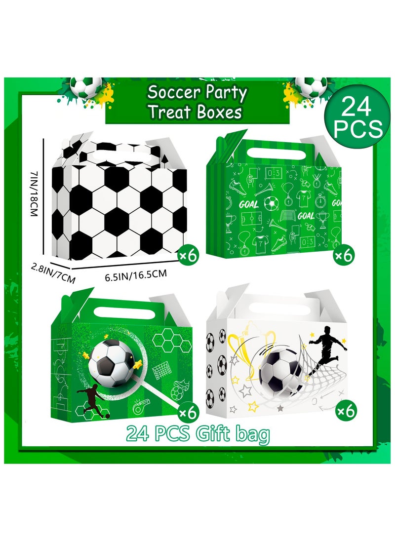 FRUITFUL PARTY Soccer Gift Bags, 24 Pcs Soccer Favor Bags Set - Soccer Snack Bags, Soccer Paper Bags & Soccer Candy Bags for Soccer Birthday Party Decorations & Sports Theme Party Decorations Supplies  - Image 2