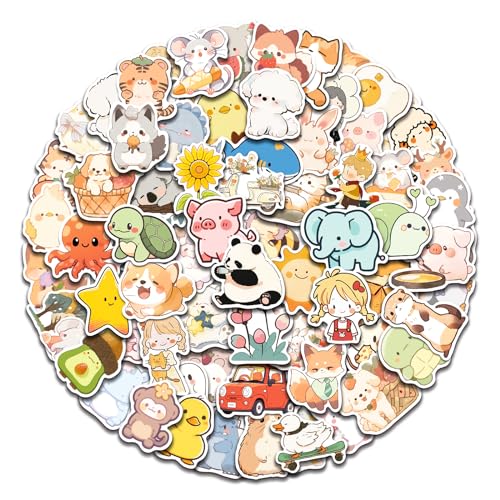 AOWDIAO 100 Pcs Cute Animal Stickers for Kids Vinyl Water Bottle Stickers Cute Stuff for Kids Gifts Party Favors Classroom Must Haves - Image 1