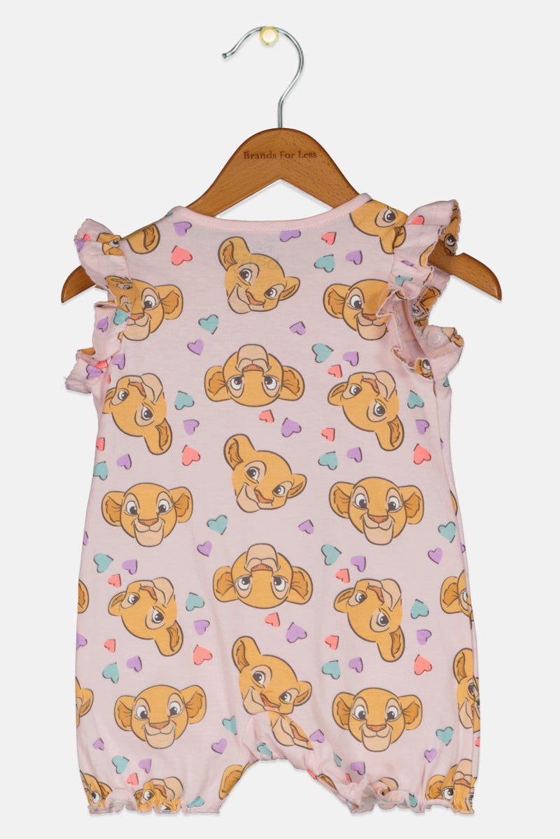 Cool Club Toddlers Girl Allover Print Romper, Multicolor - Image 2