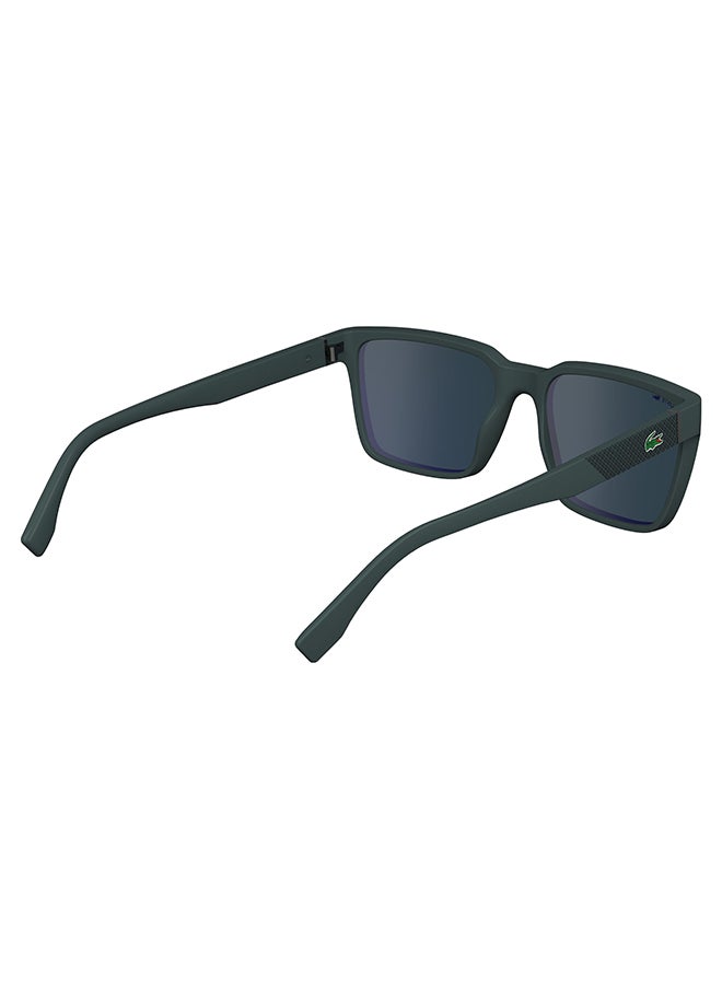 LACOSTE - نظارة شمسية مستطيلة للحماية من الأشعة فوق البنفسجية للرجال - L6011S-301-5618 - مقاس العدسة: 56 ملم - Image 1