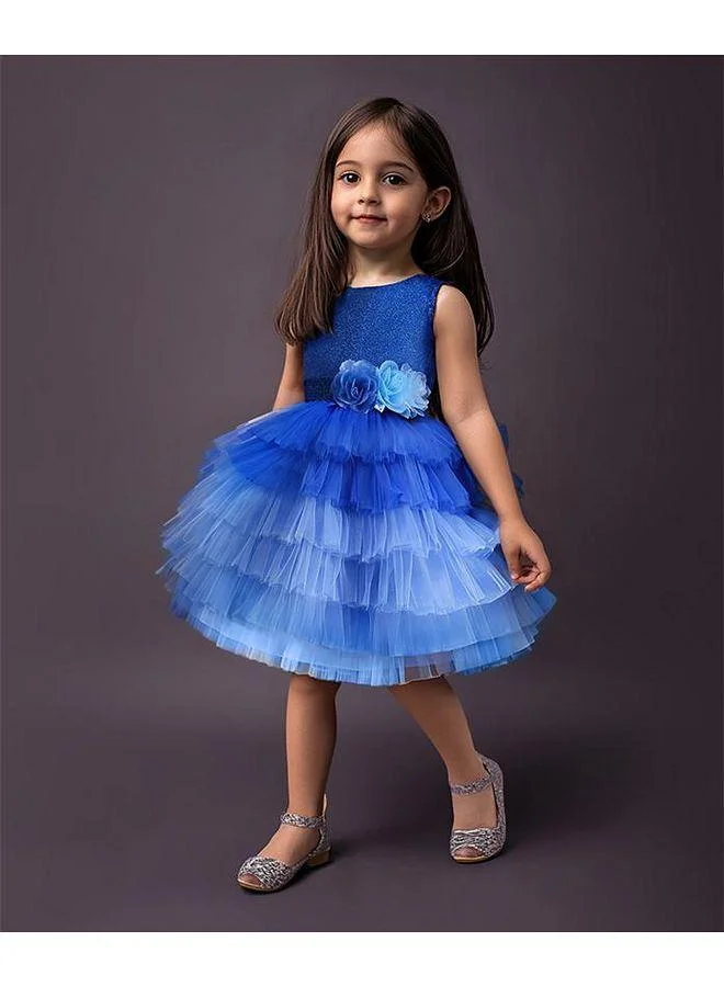 Mark & Mia Mark & Mia Ombre Sequined Party Dress with Rose Detailing - Blue