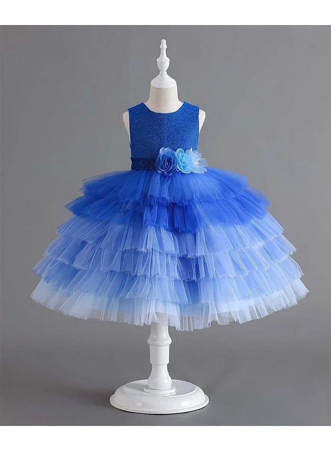 Mark & Mia Mark & Mia Ombre Sequined Party Dress with Rose Detailing - Blue