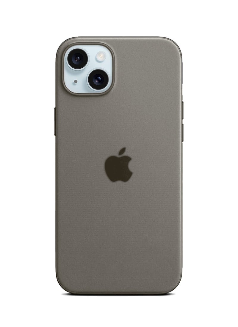 Wtech - Apple iPhone 15 2023 - Soft Liquid Silicone MagSafe Case Cover - Titanium - Image 1