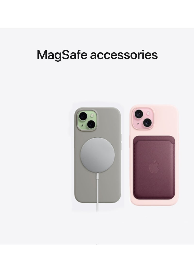 Wtech - Apple iPhone 15 2023 - Soft Liquid Silicone MagSafe Case Cover - Titanium - Image 1