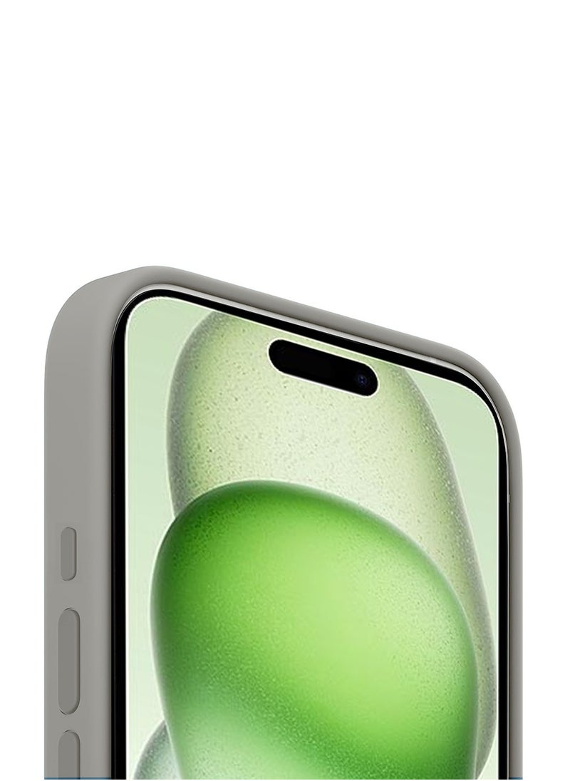 Wtech - Apple iPhone 15 2023 - Soft Liquid Silicone MagSafe Case Cover - Titanium - Image 1