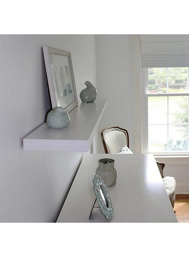 ACE Rectangular Wall Mounted Floating Shelf White 60.96 x 25.4 cm 5047366 