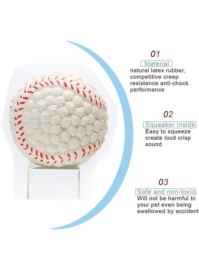 لعبة البيسبول المصنوعة من اللاتكس والتي تصدر صوت صرير للكلاب والجراء والقطط الصغيرة (متوسطة الحجم). - Image 4