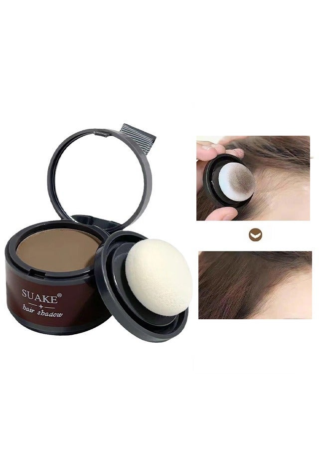SUAKE Hair Shadow Powder,Hairline Powder, Shadow Powder Quickly Covers Hair Roots, Brow and Beard Lines Anti-Smudge 48 Hours, For Bald Spots, Forehead Grooming Powder Instant Coverage for Hairline-01#Brown - Image 1