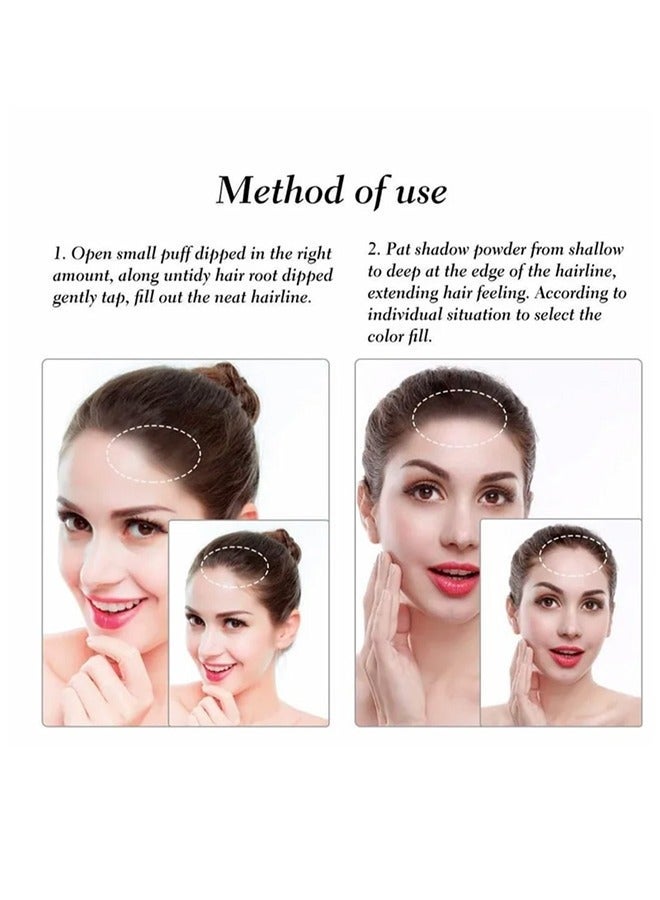 SUAKE Hair Shadow Powder,Hairline Powder, Shadow Powder Quickly Covers Hair Roots, Brow and Beard Lines Anti-Smudge 48 Hours, For Bald Spots, Forehead Grooming Powder Instant Coverage for Hairline-01#Brown - Image 5
