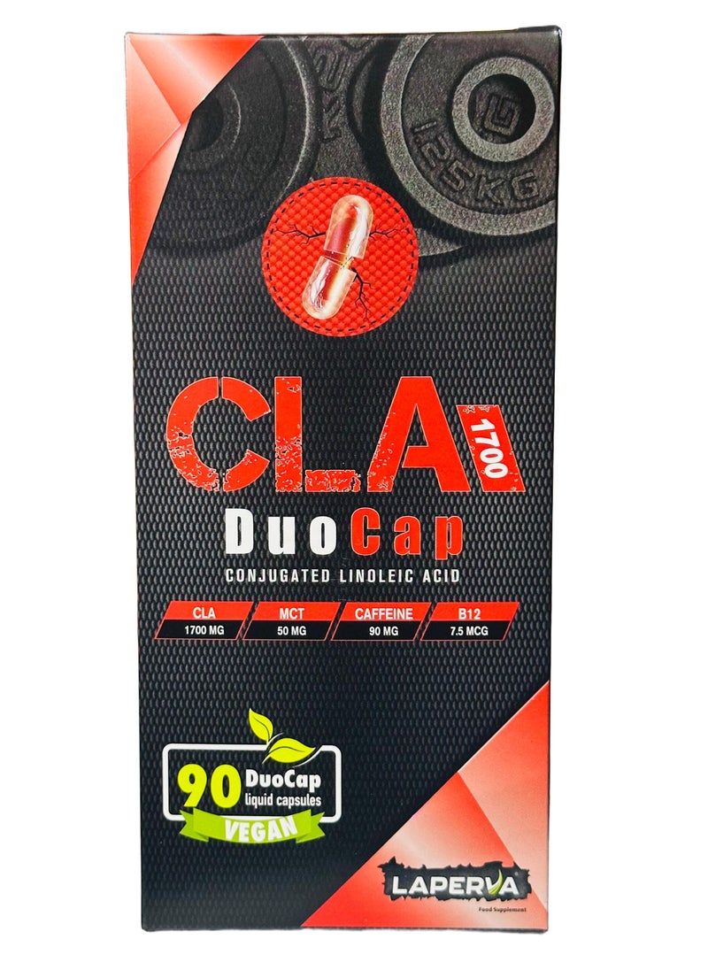Laperva CLA Duo Cap Fat Burner - Weight Loss & Muscle Tone Support, with Natural Caffeine & Vitamin B12, Gluten-Free & Non-GMO - 90 Duo Cap 