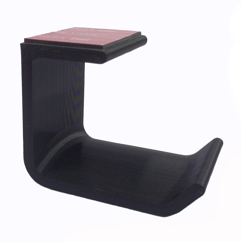 makerV Headphone Holder Gaming Headset Hanger Under Desk Mount Head Phone Hook Headphone Stand Black - Image 1
