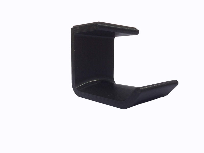 makerV Headphone Holder Gaming Headset Hanger Under Desk Mount Head Phone Hook Headphone Stand Black - Image 2