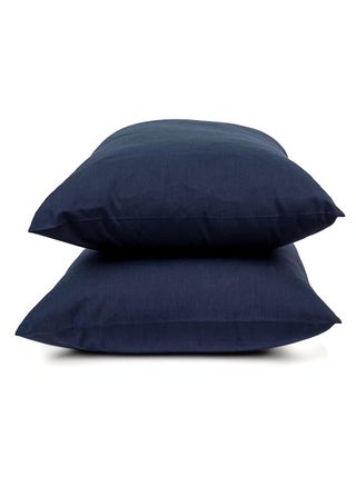 Cotton linen pillowcase set, size 50 * 70 cm, dark blue color - pzsku/Z0C7096EE0CE6DA90A2B5Z/45/_/1726147333/5f909f40-cbbe-483e-a9ce-d293957756dc