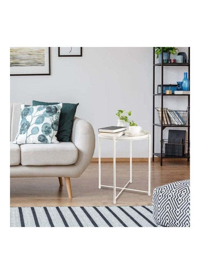 XiuWoo Round Tray Table Milk White  - Image 5