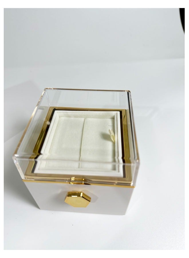 علبةالهديّة الدوّارة مع الوردةالطبيعيّةالمتجفّفة - Image 4