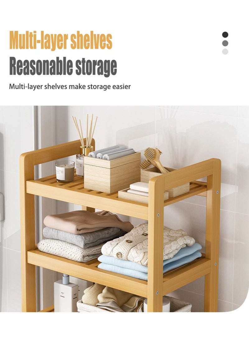 Leon Home 3-layer bathroom storage rack, dirty clothes storage rack, household dirty clothes basket, suitable for bathroom, balcony - Image 3