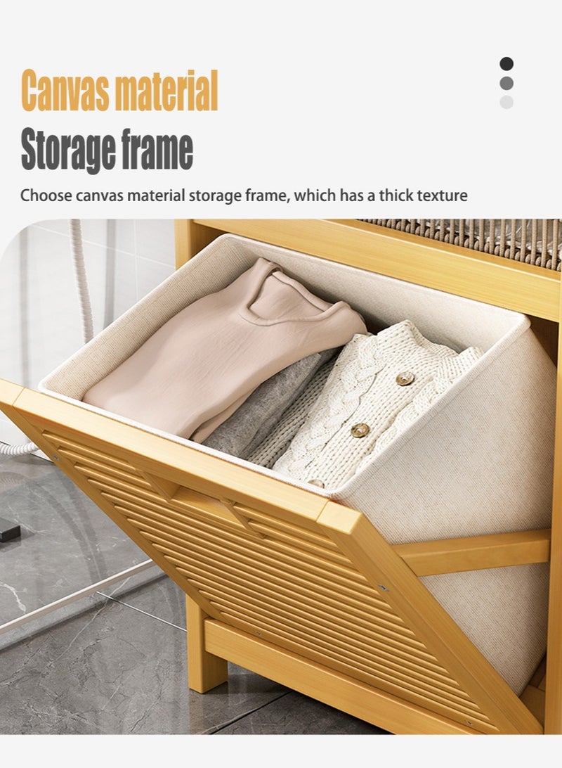 Leon Home 3-layer bathroom storage rack, dirty clothes storage rack, household dirty clothes basket, suitable for bathroom, balcony - Image 4