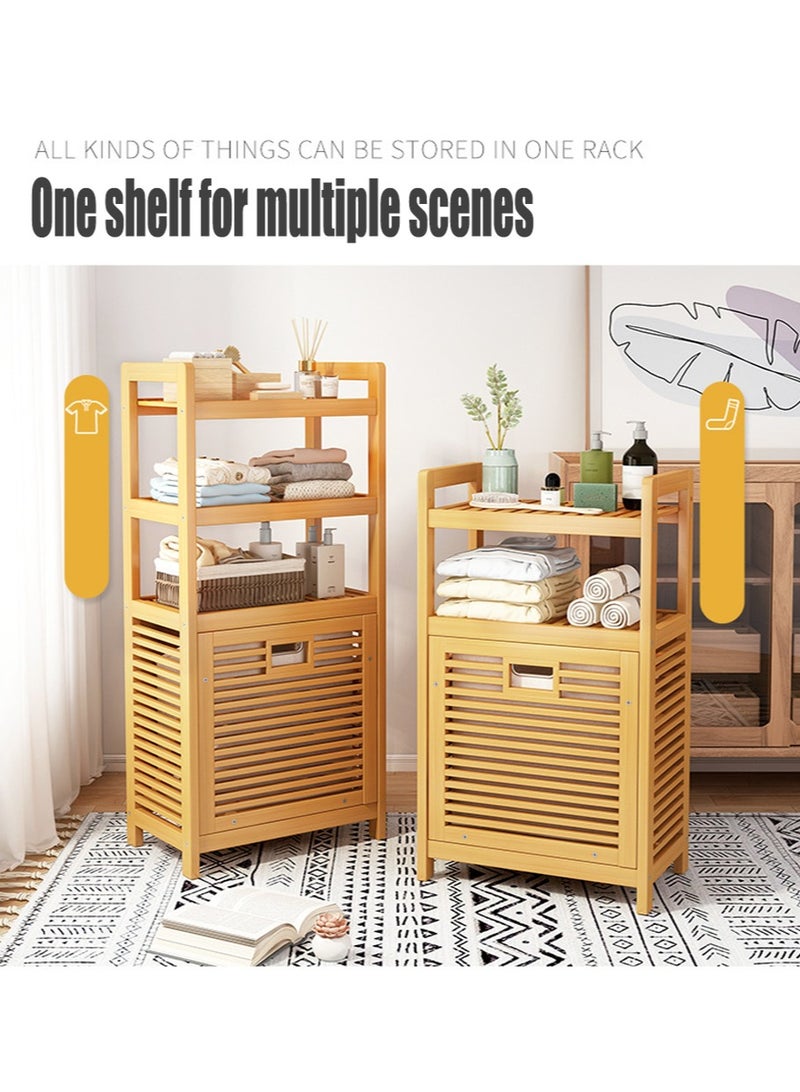 Leon Home 3-layer bathroom storage rack, dirty clothes storage rack, household dirty clothes basket, suitable for bathroom, balcony - Image 5