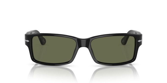 Persol Po2803S Rectangular Sunglasses, Black/Green Polarized, 58 Mm - Image 3