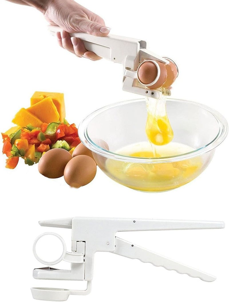 WangCai Egg Shell Opener-2025 New Egg Shell Opener for Raw and Hard Boiled Eggs,Stainless Steel Egg Cracker Tool for Cutting Eggs,Egg Separator Kitchen Gadgets for Cooking Bakery! - Image 1