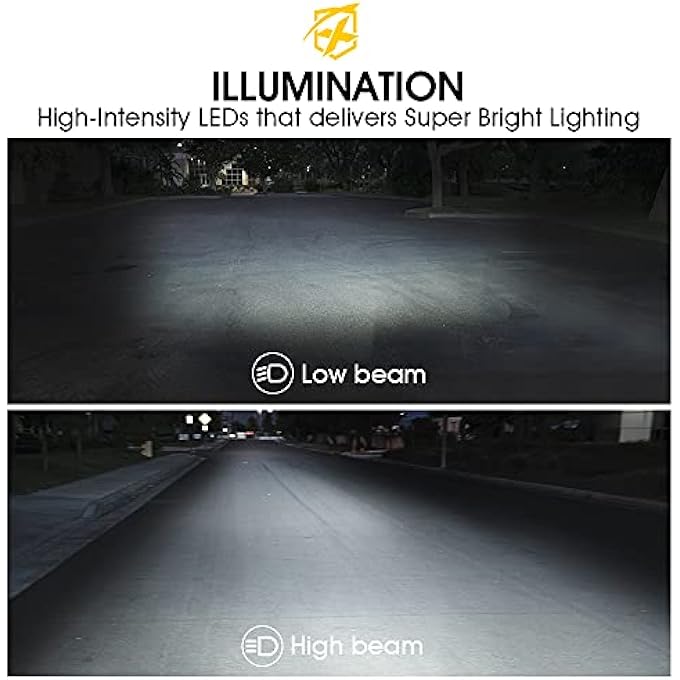 Xprite مصابيح أمامية LED بقوة 105 وات مع شعاع HiLo DRL وإشارة انعطاف باللون الكهرماني، مصابيح أمامية دائرية مقاس 7 بوصات متوافقة مع Jeep Wrangler Jk Tj Lj 1997-2018 معتمدة من وزارة النقل - Image 5