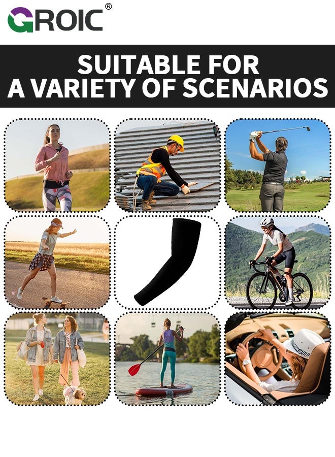 GROIC Compression Arm Sleeve,Arm Brace for Forearm, Bicep, Triceps, Tennis Elbow,Elbow Brace for Arthritis, Bursitis Pain Relief, Injury Recovery,Arm support for Men & Women(L) - Image 5