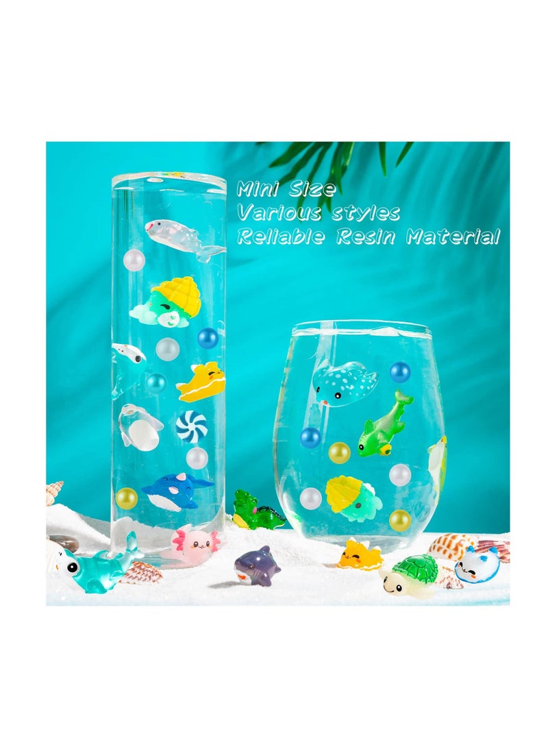 Y&D - SYOSI, 30Pcs Ocean Themed Mini Resin Animals Figures, Tiny for Fish Tank, Micro Landscape Aquarium, Birthday Party and Sea - Image 1