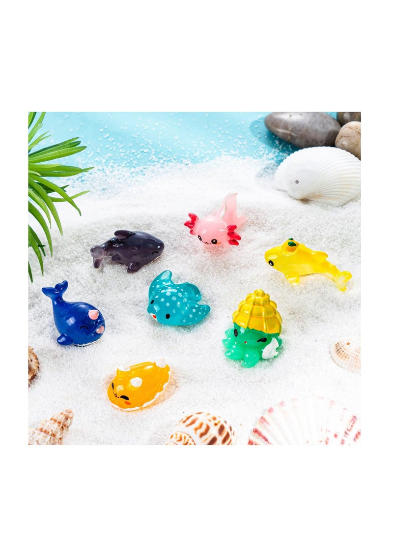 Y&D - SYOSI, 30Pcs Ocean Themed Mini Resin Animals Figures, Tiny for Fish Tank, Micro Landscape Aquarium, Birthday Party and Sea - Image 1