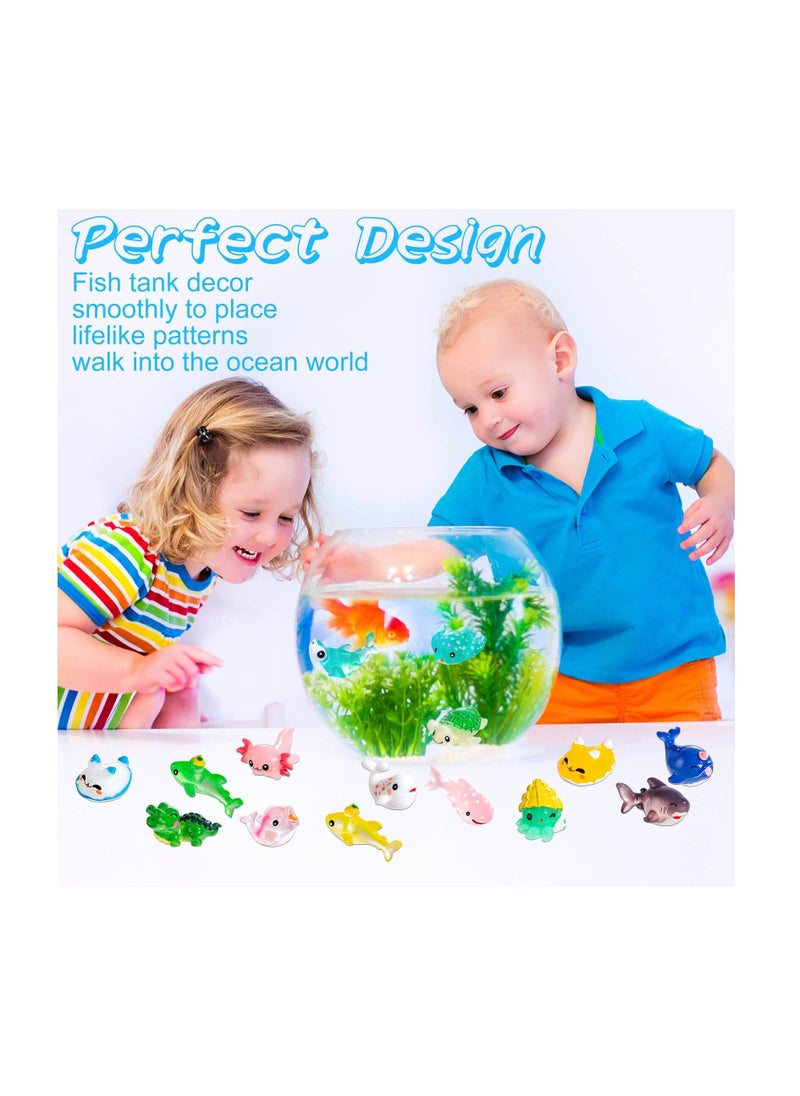 Y&D - SYOSI, 30Pcs Ocean Themed Mini Resin Animals Figures, Tiny for Fish Tank, Micro Landscape Aquarium, Birthday Party and Sea - Image 1