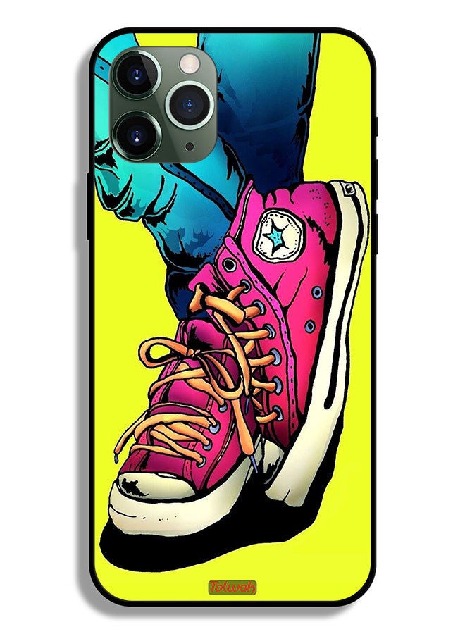 Tolwak Apple iPhone 11 Pro Protective Case Canva Shoes Art  - Image 2