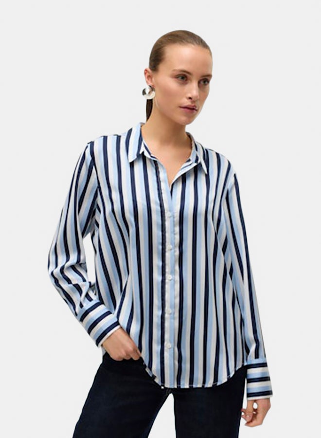 VERO MODA VERO MODA Womens Blaise Longsleeve V-Neck Shirt  - Image 3