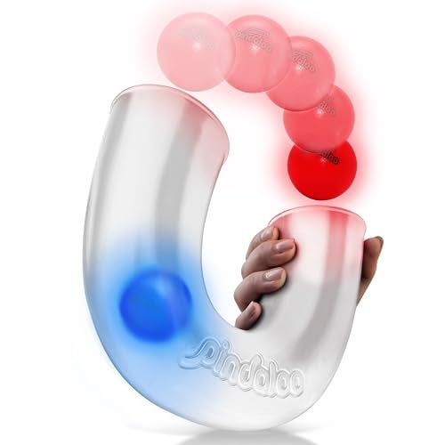 pindaloo Original Led Light Neon Skill Game with 2 Balls Gifts for Kids and Adults Indoor Outdoor Games Girls Teens Gift Ideas Fun Stuff Develops Motor Juggling Skills Neon - Image 1