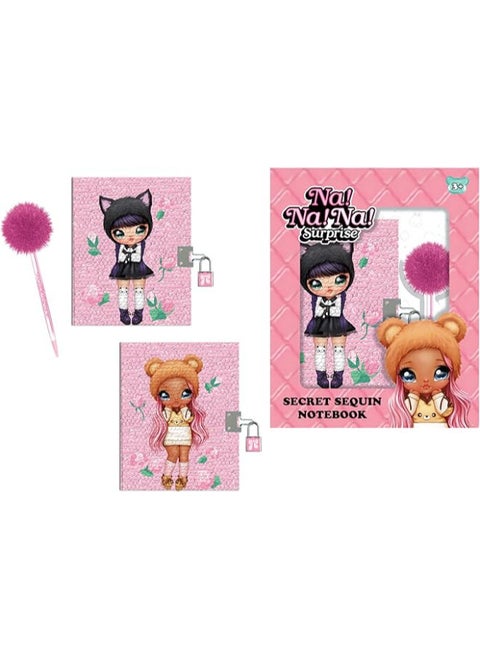 Kids Secret Sequin Notebook With Lock & Key