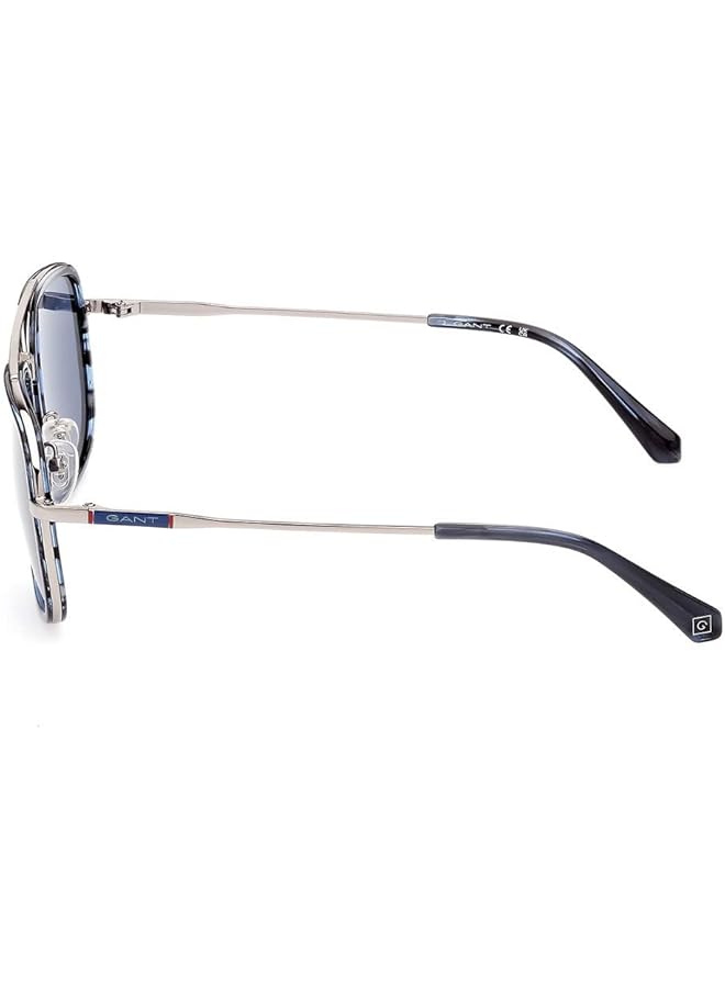 GANT GA721592V56 Square Shape Polarized Sunglasses for Men 56 mm Lens Size Blue/Blue - Image 2