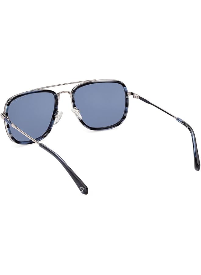 GANT GA721592V56 Square Shape Polarized Sunglasses for Men 56 mm Lens Size Blue/Blue - Image 3