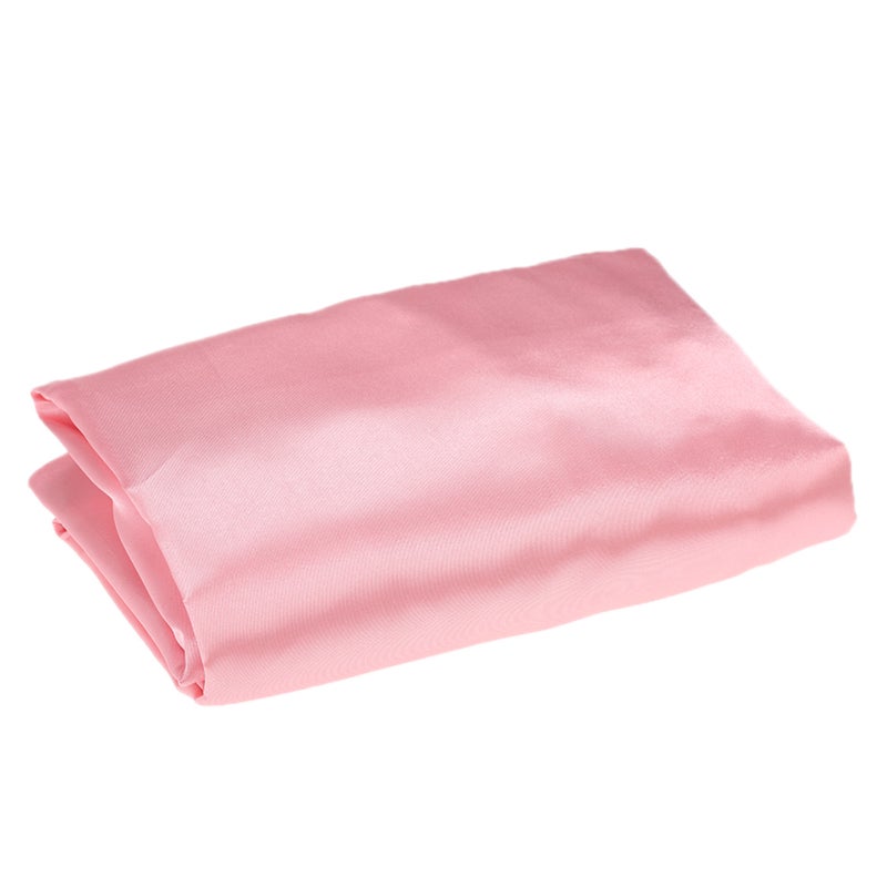 Well-made Soft Silk-like Polyester Fitted Sheet Fitted Cover Silky Smooth Bed Cover Fitted Elastic(Twin,Pink) - Image 5