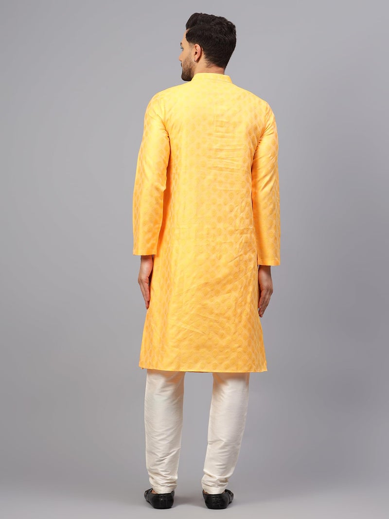 LATEST CHIKAN Men's Cotton Silk Blend Kurta and Pyjama Set - Image 3