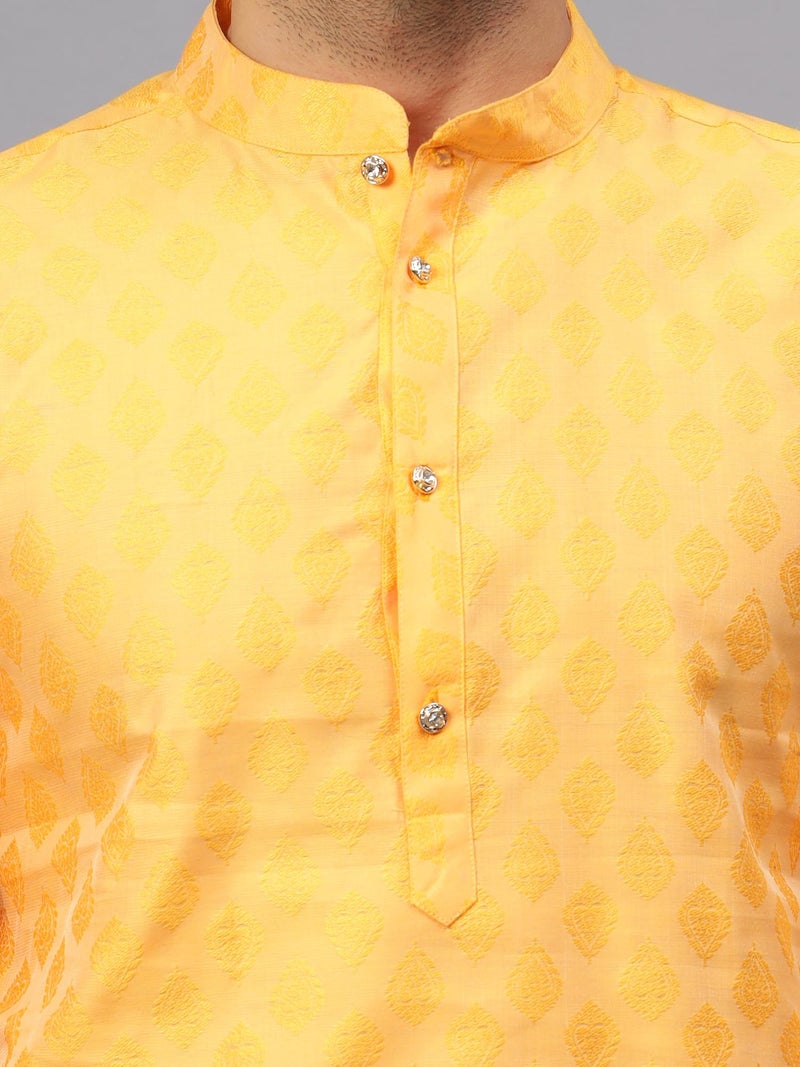 LATEST CHIKAN Men's Cotton Silk Blend Kurta and Pyjama Set - Image 5