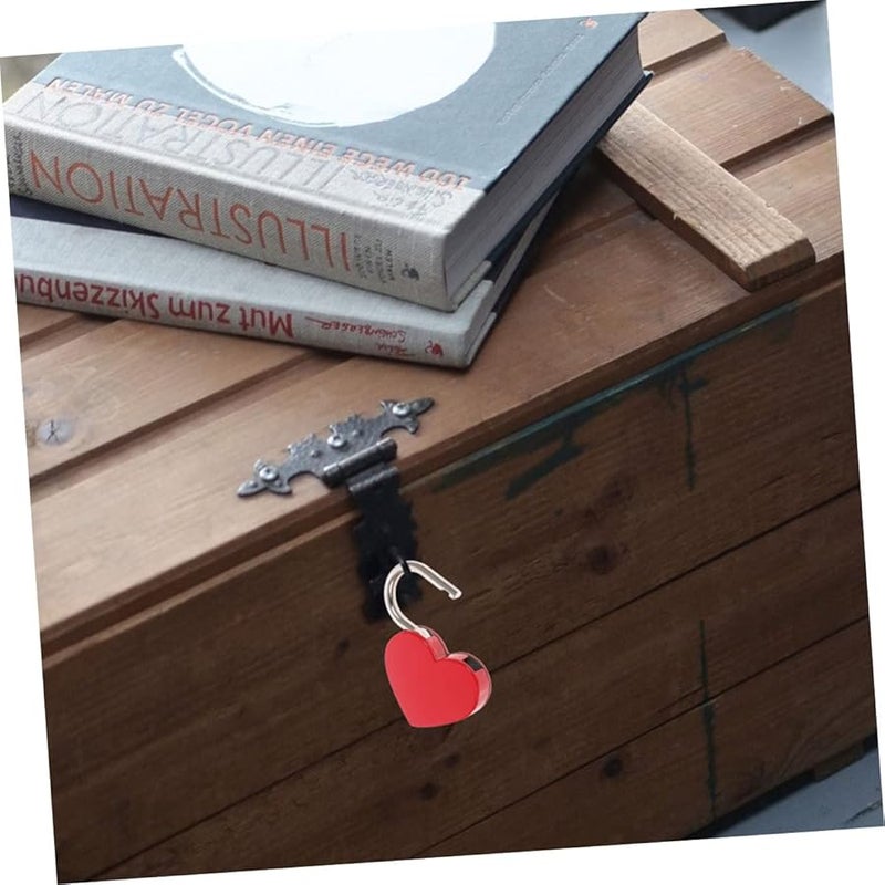 Tehaux 2 Pack Heart Lock And Key Padlock For Luggage Backpack Suitcase - Image 5