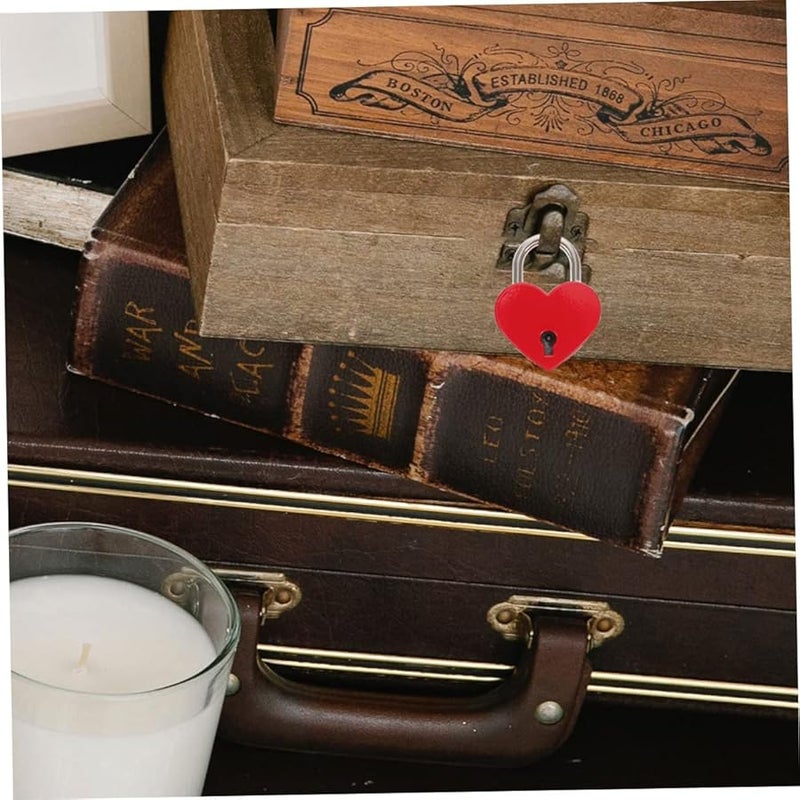 Tehaux 2 Pack Heart Lock And Key Padlock For Luggage Backpack Suitcase - Image 4