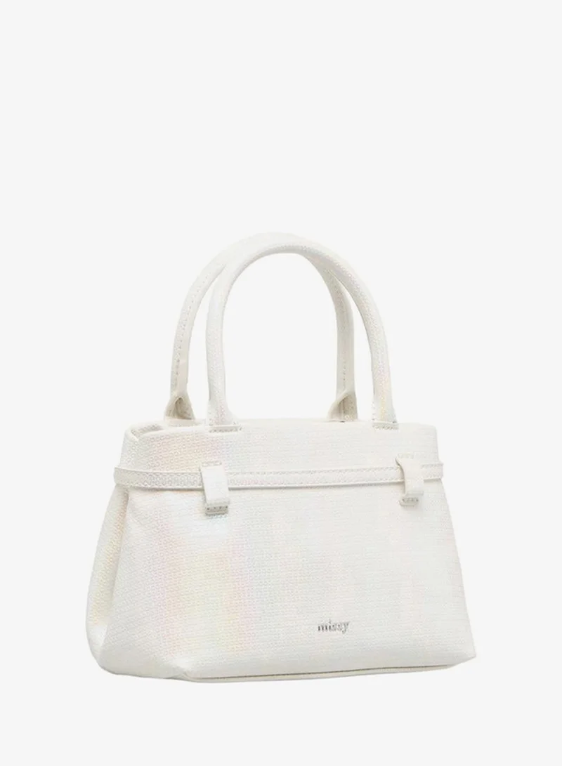 MISSY WHITE Embellished Tote Bag with Double Handle Ramadan Collection for Women | Best Price UAE
