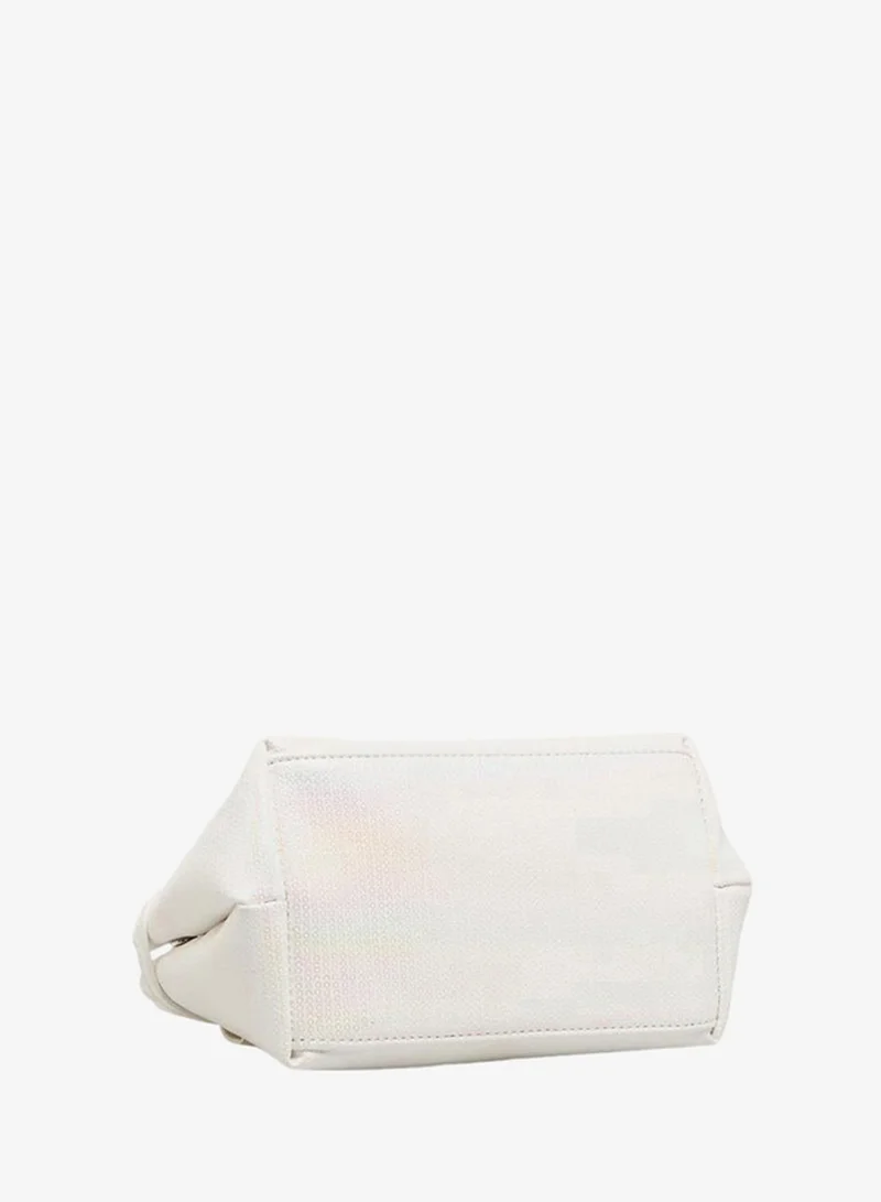 MISSY WHITE Embellished Tote Bag with Double Handle Ramadan Collection for Women | Best Price UAE