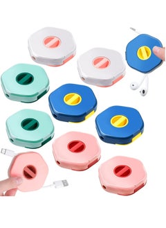 SYOSI 8PCS Cable Management Retractable Cord Organizer, 2 in 1 Cord Organizer Wire Organizer Cord Holder Small Winder Case Phone Holder for Solving Tangles, Headset, Office, Home Supplies  - Image 1