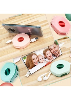 SYOSI 8PCS Cable Management Retractable Cord Organizer, 2 in 1 Cord Organizer Wire Organizer Cord Holder Small Winder Case Phone Holder for Solving Tangles, Headset, Office, Home Supplies  - Image 4