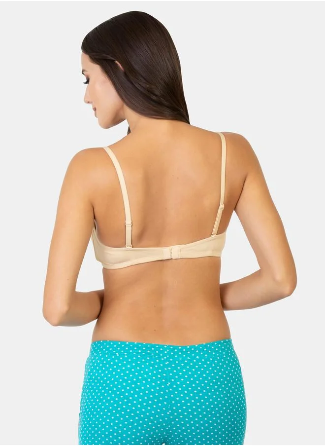 Envie Cotton Padded Non Wired Bandeau Bra by Styli