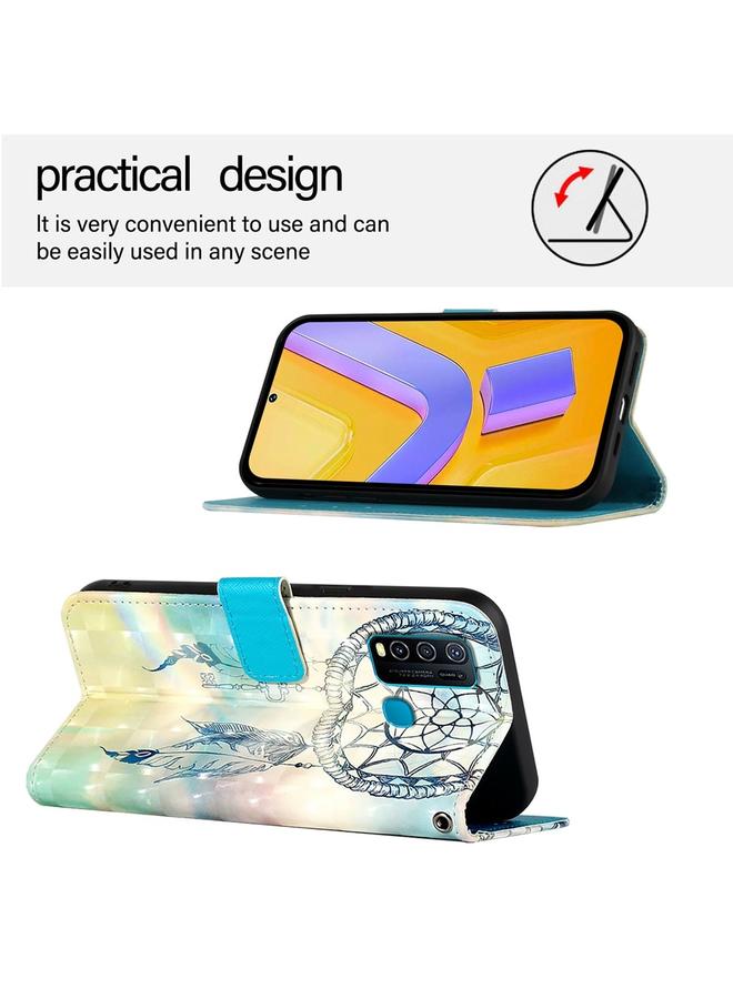 إيروريكس جراب لهاتف vivo Y30 4G Global ثلاثي الأبعاد، جراب جلدي أفقي قابل للطي - Image 3